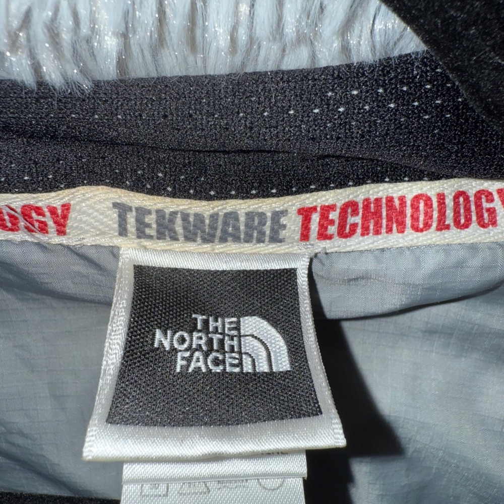 Y2K North Face Mens Lightweight Windbreaker Jacket Silver Gray Tekware Tech - Picture 2 of 4